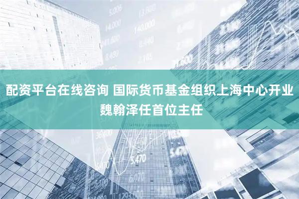 配资平台在线咨询 国际货币基金组织上海中心开业 魏翰泽任首位主任